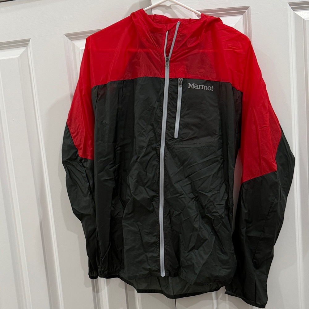 Marmot Men's Windbreaker in Red and Black